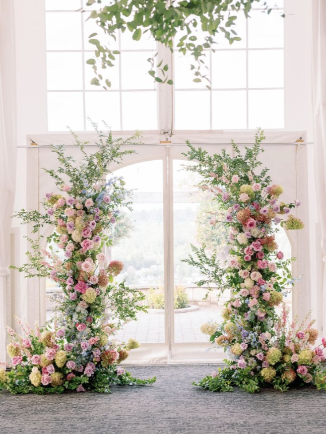 What are flower arches at events?